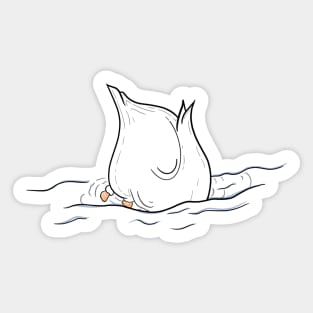 duck butt Sticker